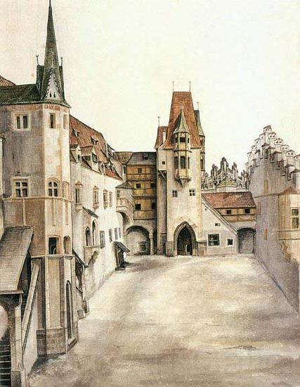 Albrecht Durer Courtyard of the Former Castle in Innsbruck without Clouds Norge oil painting art